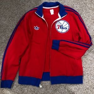 Adidas 76ers Philadelphia zippered sweatshirt